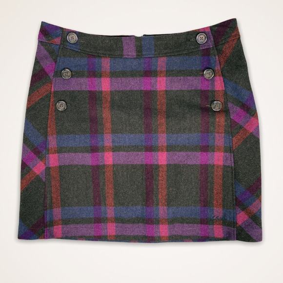 Woolrich Dresses & Skirts - Woolrich Plaid A Line Skirt Sz 10 Brown Magenta